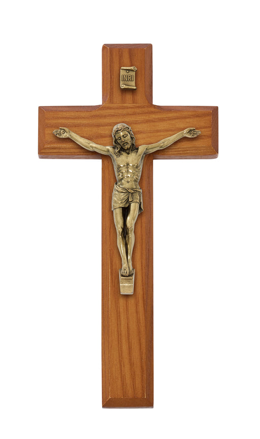 79-42476 7 in. Walnut Stain Crucifix Boxed - McVan