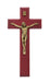 79-42477 7" CHERRY STAINED WOOD WITH ANTIQUE BRONZE CORPUS BOXED - McVan