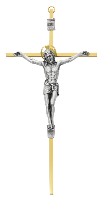 79-42622 10" Brass Crucifix Boxed - McVan