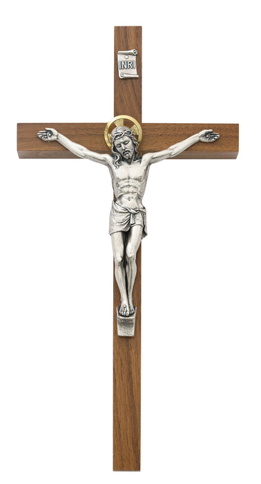 79-42625 8 in. Walnut Crucifix Boxed - McVan