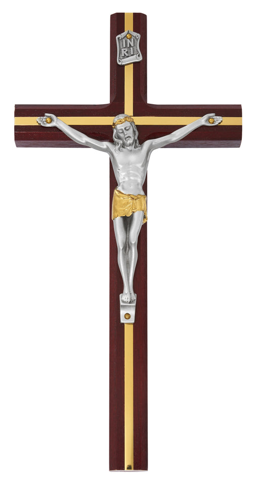 79-42656 10 in. Cherry Crucifix Boxed - McVan