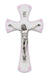 79-67 7 in. White/Pink Crucifix Boxed - McVan