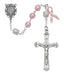 791SF Pink Pearl like  Cancer Rosary Boxed - McVan