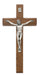 80-02 8 in. Beveled Walnut Crucifix Boxed - McVan