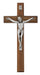 80-04 10 in. Walnut Inlay Crucifix Boxed - McVan