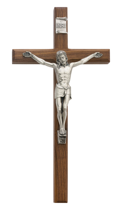 80-06 12 in. Walnut Crucifix Boxed - McVan