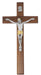 80-100 10 in. Walnut Crucifix Boxed - McVan