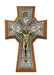 80-123 5 1/2in Walnut Celtic Crucifix Boxed - McVan