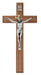 80-154 12 in. Walnut Crucifix Boxed - McVan