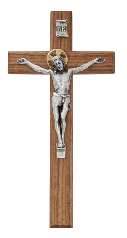 80-154 12 in. Walnut Crucifix Boxed - McVan