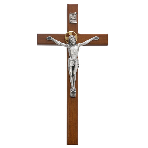 80-162 10 in. Cherry Wood Crucifix Boxed - McVan