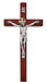 80-192 10in Cherry Stained Crucifix Boxed - McVan