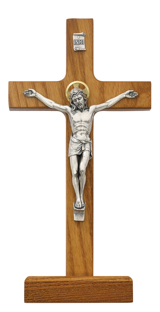 80-59 8 in. Walnut Standing Crucifix Boxed - McVan