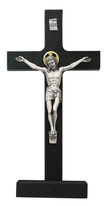80-62 8 in. Black Standing Crucifix Boxed - McVan