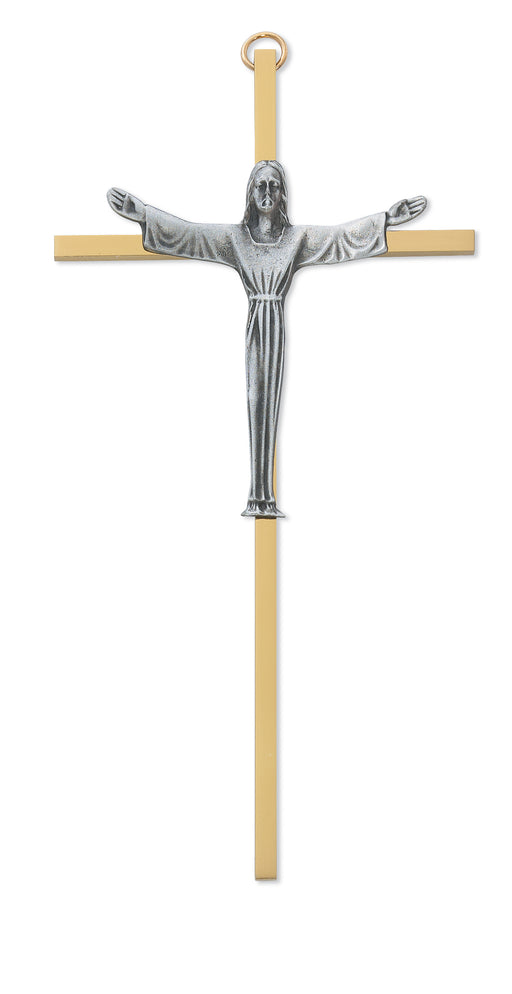 80-96 7 in. Brass Crucifix Boxed - McVan