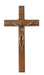 82-09 7" BRAZILLIAN WALNUT WOOD WITH GOLD CORPUS CRUCIFIX BOXED - McVan