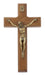 82-12 4.75" BRAZILLIAN WALNUT WOOD WITH GOLD CORPUS CRUCIFIX BOXED - McVan