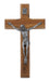 82-13 4.75" BRAZILLIAN WALNUT WOOD WITH SILVER CORPUS CRUCIFIX BOXED - McVan