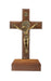 82-15 3.75" BRAZILLIAN WALNUT WOOD WITH GOLD ST BENEDICT CORPUS STANDING CRUCIFIX BAGGED - McVan
