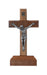 82-16 3.75" BRAZILLIAN WALNUT WOOD WITH SILVER CORPUS STANDING CRUCIFIX BAGGED - McVan