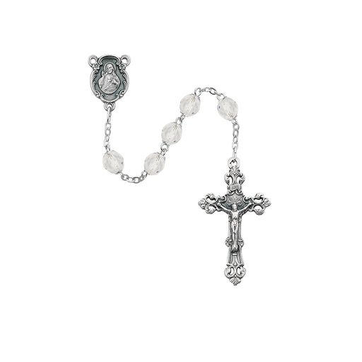 875-CRG Aurora Glass April Rosary Boxed - McVan