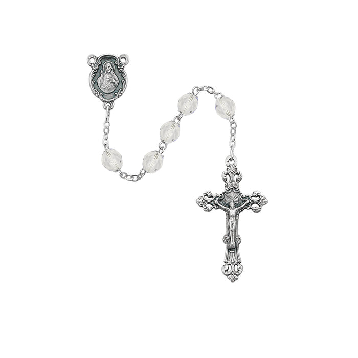875-CRG Aurora Glass April Rosary Boxed - McVan