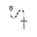 875-DAG Dark Purple Glass February Rosary Boxed - McVan