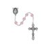 875-RSG Pink Glass October Rosary Boxed - McVan