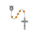 875-TOG Amber Glass November Rosary Boxed - McVan