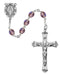 875L-AMF Light Lavender Glass June Rosary Boxed - McVan