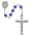 875L-BLF Dark Blue Glass September Rosary Boxed - McVan