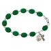 920L 7.5in Green Shamrock Rosary Bracelet Boxed - McVan