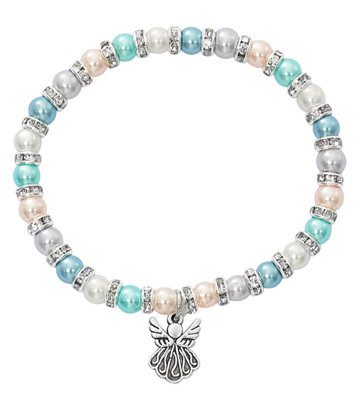 B1015C MULTI PEARL BABY STETCH BRACELET CARD AND HANG BAG - McVan
