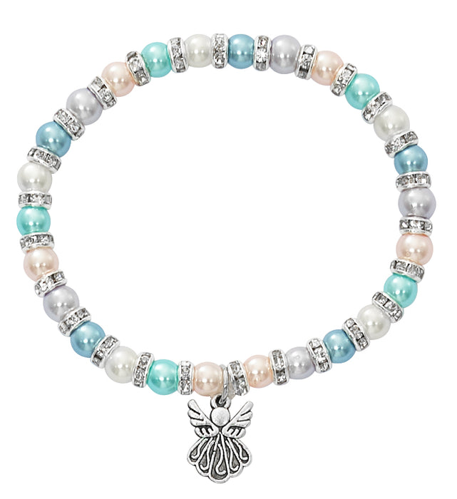 B1015C MULTI PEARL BABY STETCH BRACELET CARD AND HANG BAG - McVan