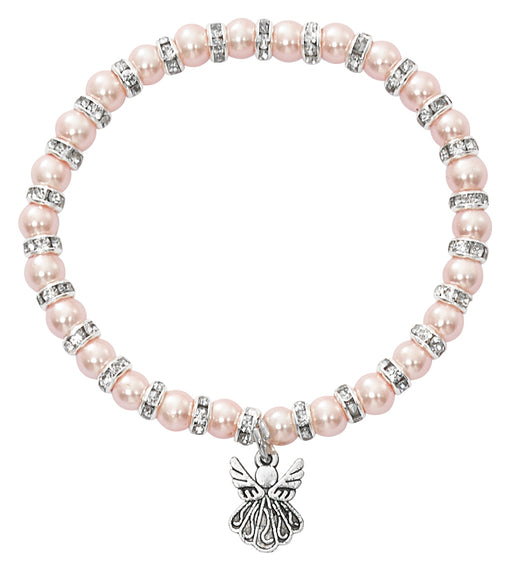 B1016C PINK PEARL BABY STRCH BRACELET CARD AND HANG BAG - McVan