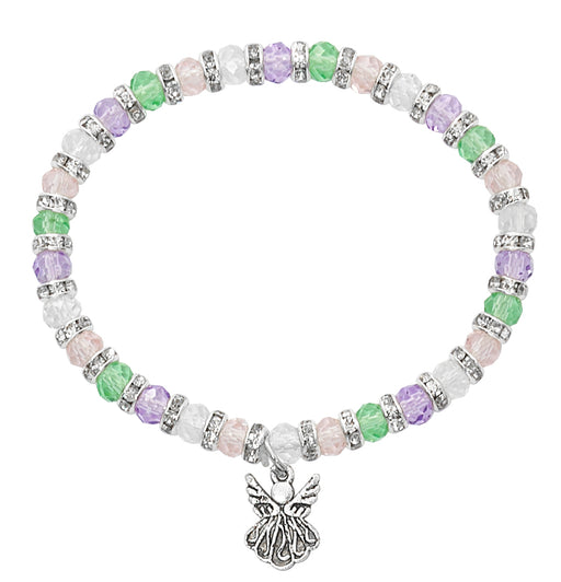 B1018C MULTI CRYST BABY STRETCH BRACELET AND HANG BAG - McVan