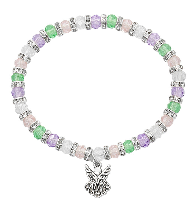 B1018C MULTI CRYST BABY STRETCH BRACELET AND HANG BAG - McVan