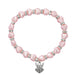 B1019C 5.5" PINK PEARL HEART BABY BRACELET AND HANG BAG - McVan