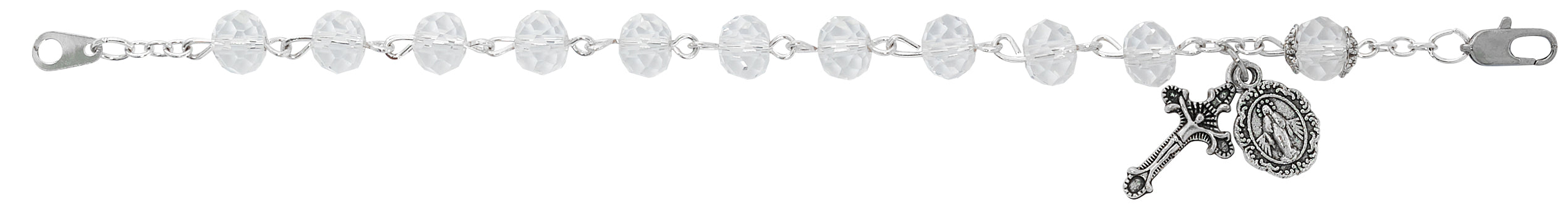 B1025 Crystal Rosary Bracelet, Boxed - McVan