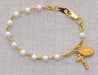 B28H 5 1/2in Gold Pearl like Baby Bracelet - McVan