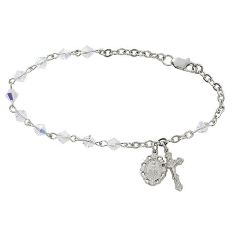 B39D Swarovski Crystal Rosary Bracelet Boxed - McVan
