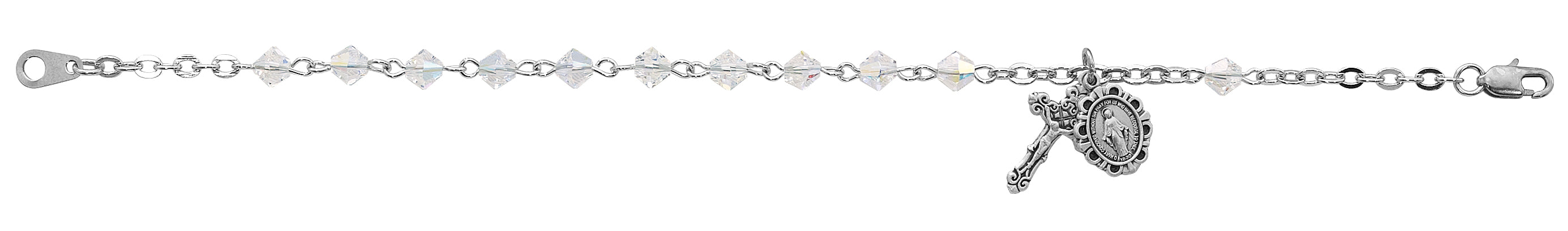 B39L Swarovski Crystal Rosary Bracelet Boxed - McVan