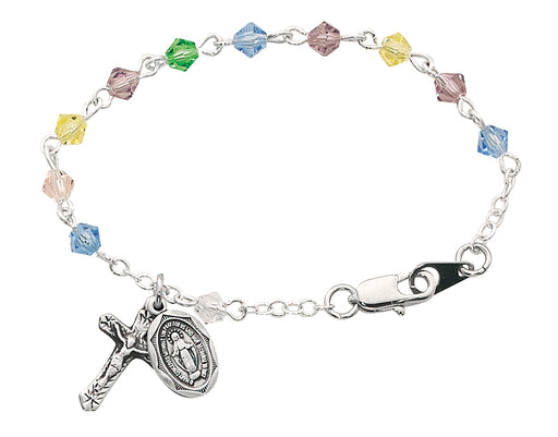 BR123 5 1/2in Multi Crystal Baby Bracelet - McVan