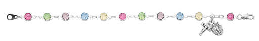 BR190 7.5in Multi Crystal Rosary Bracelet Boxed - McVan