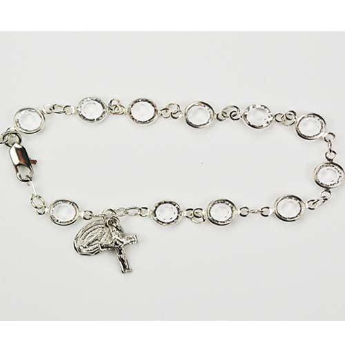 BR195 7.5in Clear Crystal Bracelet Boxed - McVan