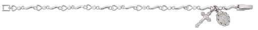 BR315 7.5in Cubic Zirconia and Hearts Bracelet Boxed - McVan