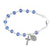 BR333D light Blue Rosary Bracelet boxed - McVan