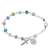 BR335D Multi Color  Rosary Bracelet boxed - McVan
