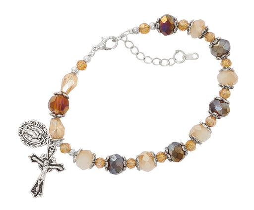 BR359 Amber and Cream Beads with Adjustable Links - McVan