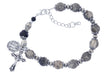 BR361 Picasso Stone & Black Crystal Beads with Adjustable Links - McVan